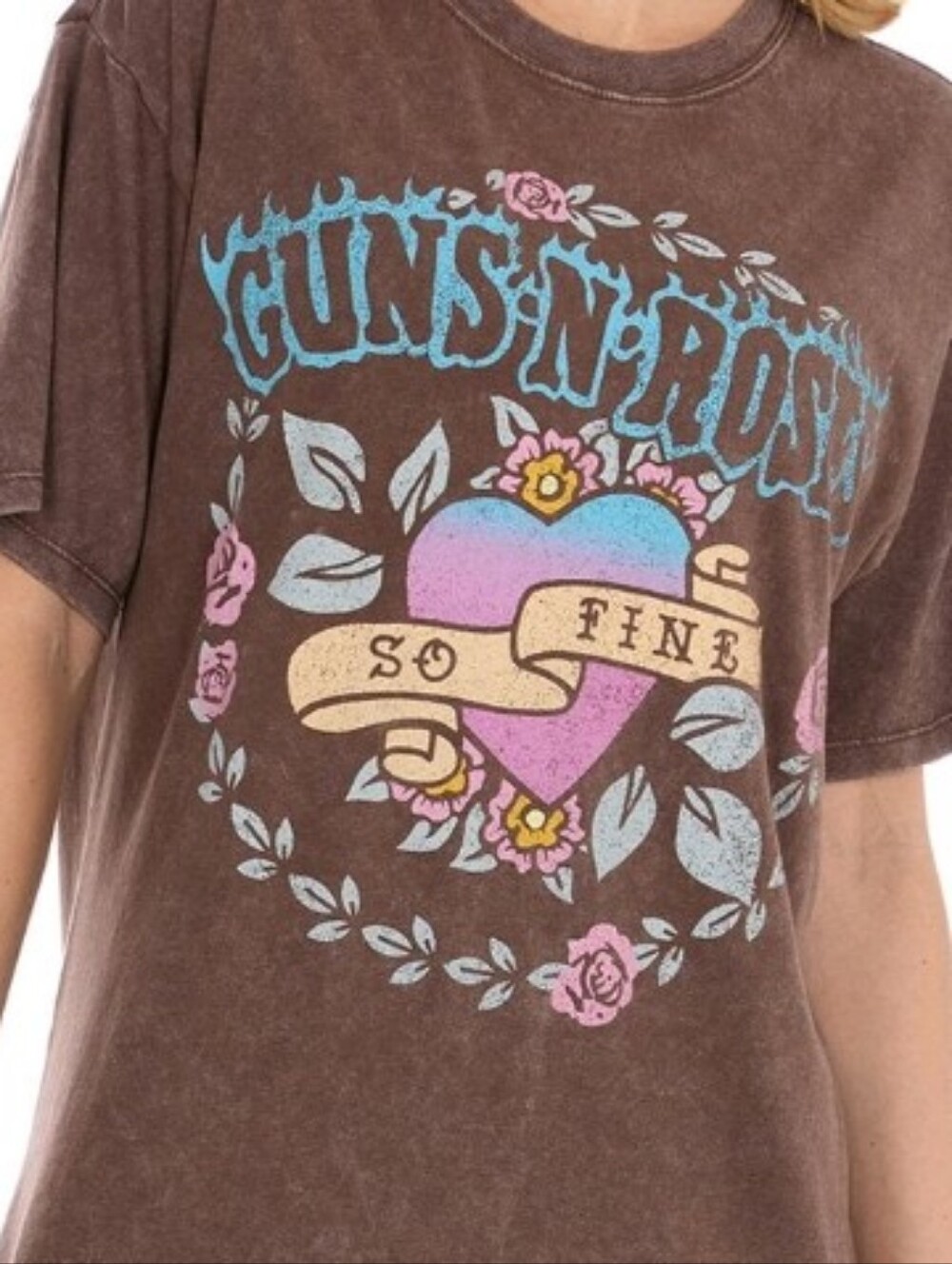 Guns N Roses Band,Brown NEW Graphic Tee - So Fine T Shirt Short Sleeves XXL